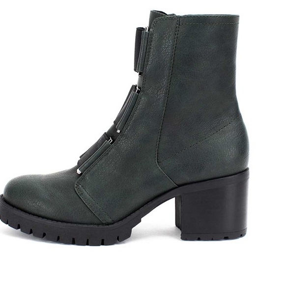 NWT YELLOW BOX YELLOWBOX “Telaviz” Combat Block Heel Boots - Picture 4 of 14